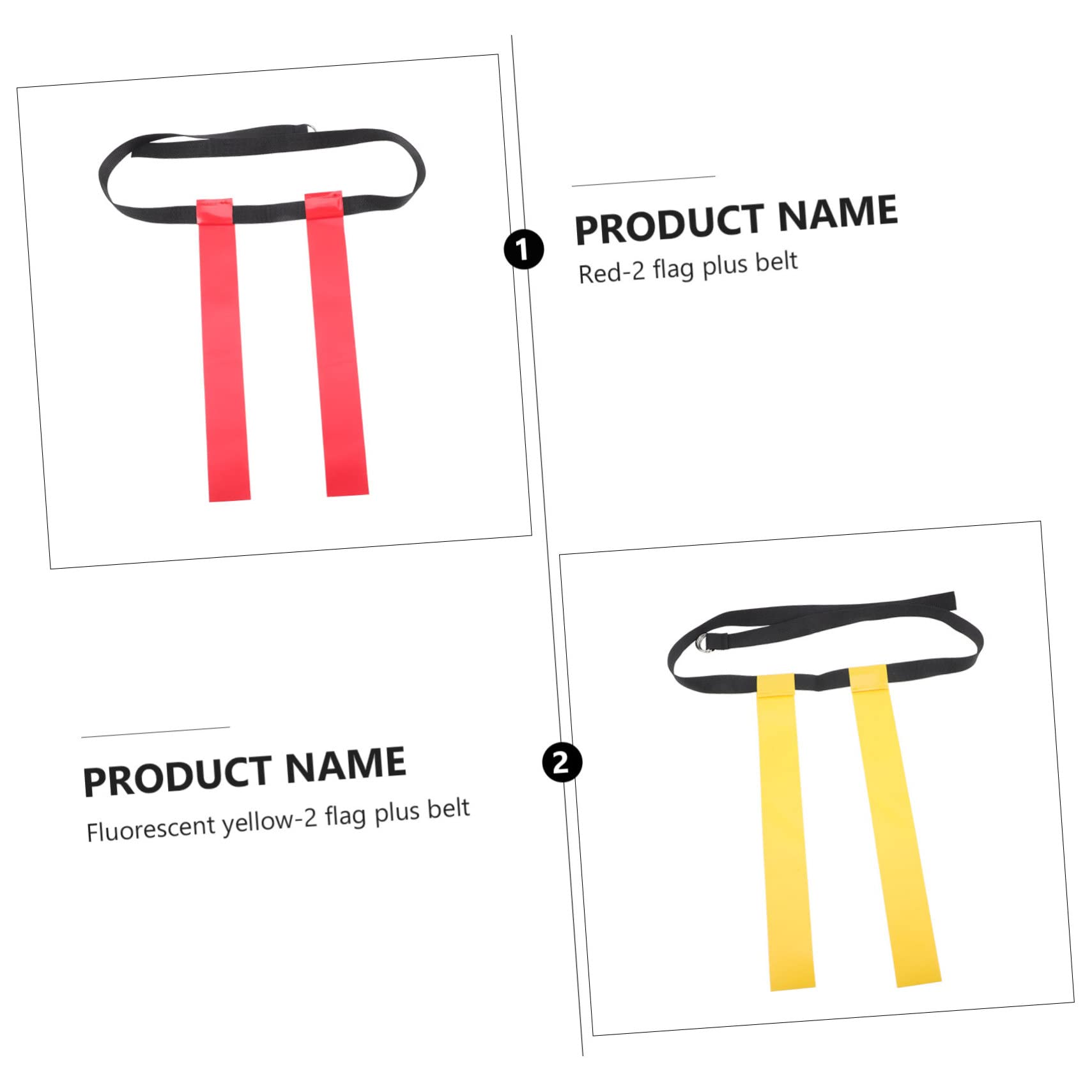 Garneck 2pcs Set Outdoor Football Prop Flags for Flag Football Outdoor Flags Adult Football Belt Flags Football Waist Flags Youth Backyard Suits for Training Waist Belt Polyester