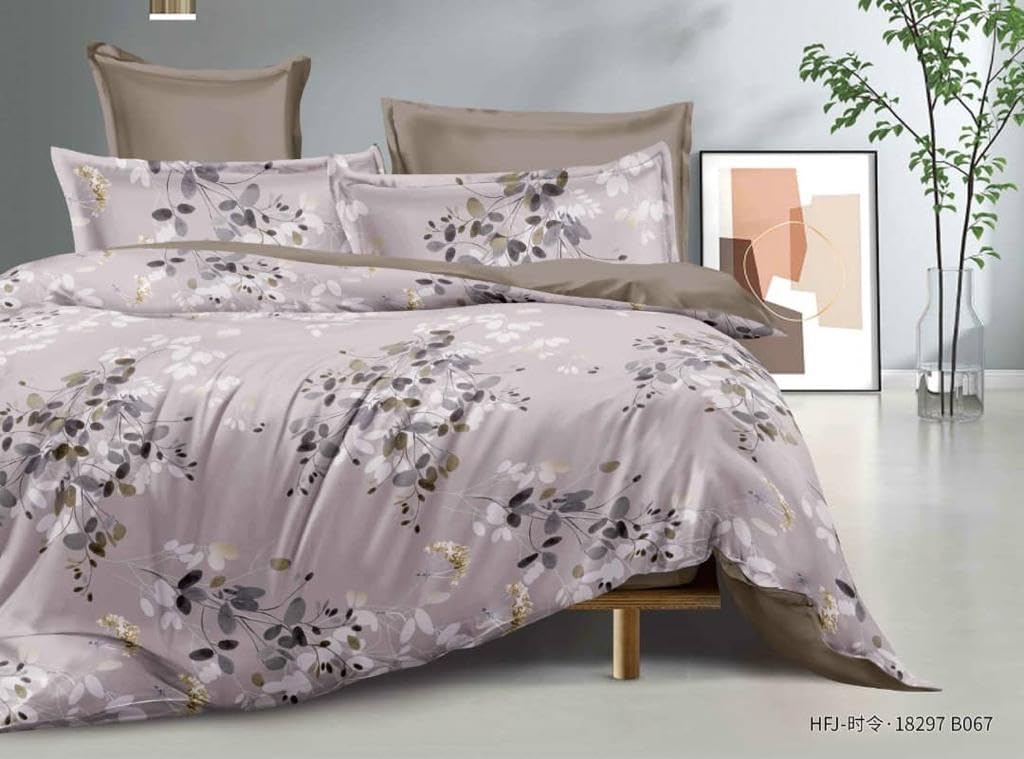 Super Soft Gray King Size 3 Pcs Bed sheet Set [1 Flat Sheet (W 270 X L 250) + 2 Pillowcases (75 X 50)]