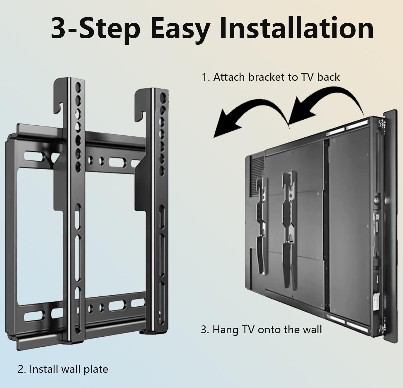 Soportes de pared para monitor de TV, Sujeción TV Pared para televisores de 14 a 42 pulgadas, soporte de TV pequeño para el hogar, la oficina