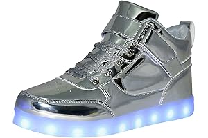 Unisex Silver Light-Up Shoes: Illuminate Your Style