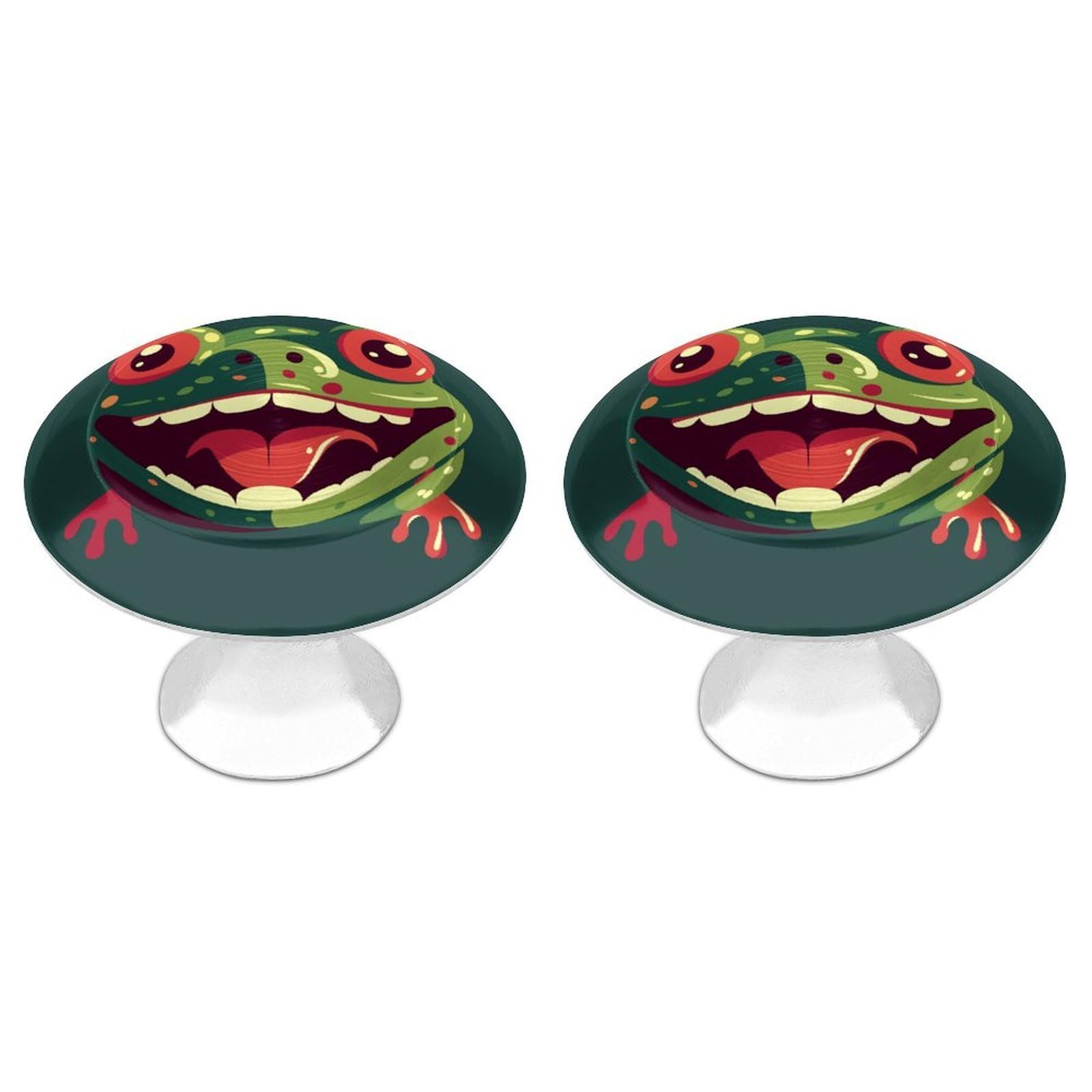NTVOWPZO Cabinet Handles Round Drawer Pulls Frog with Mouth Open Dresser Knobs for Cabinets and Drawers Handle for Bathroom Cupboard Drawers Cabinet Pulls for Kitchen Door