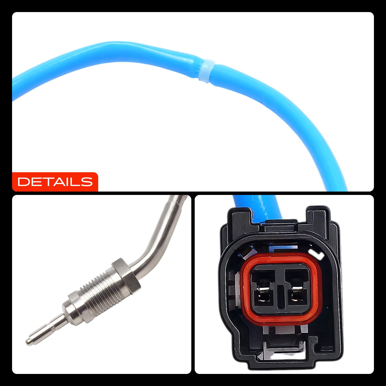 Frankberg Sensor de temperatura de gases de escape Compatible con CX-5 GH KE 6 Touring GJ GL 6 Berlina GJ GL Replace# SH1A187G0