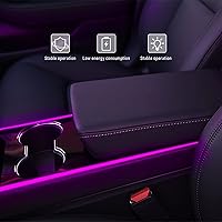 Vista 5 de Luces de interior para coche Tesla Model 3 Model Y, kits de luces RGB de neón con APP y control remoto, accesorios de iluminación ambiental Tesla