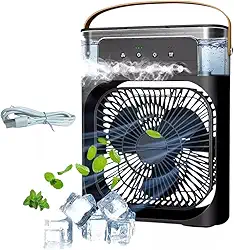 Ventilador Climatizador Portátil Mini Ar Condicionado Recarregável 3 Velocidades Purificador de Ar