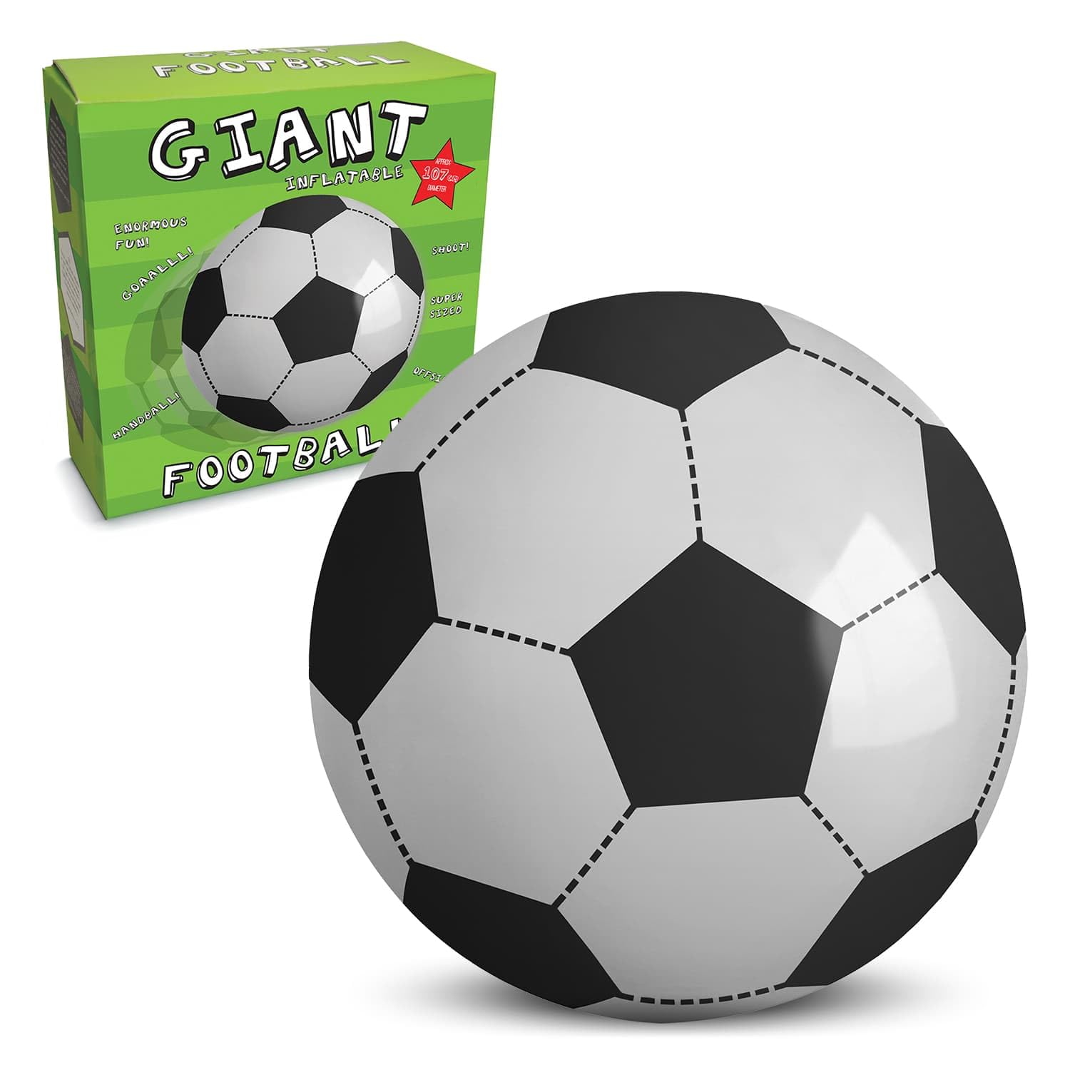 CKB LTD - Pallone gonfiabile extra large gigante - 105 cm, pallone da spiaggia gonfiabile per adulti e adolescenti – Giocattoli gonfiabili per le vacanze estive, piscina, festa in spiaggia