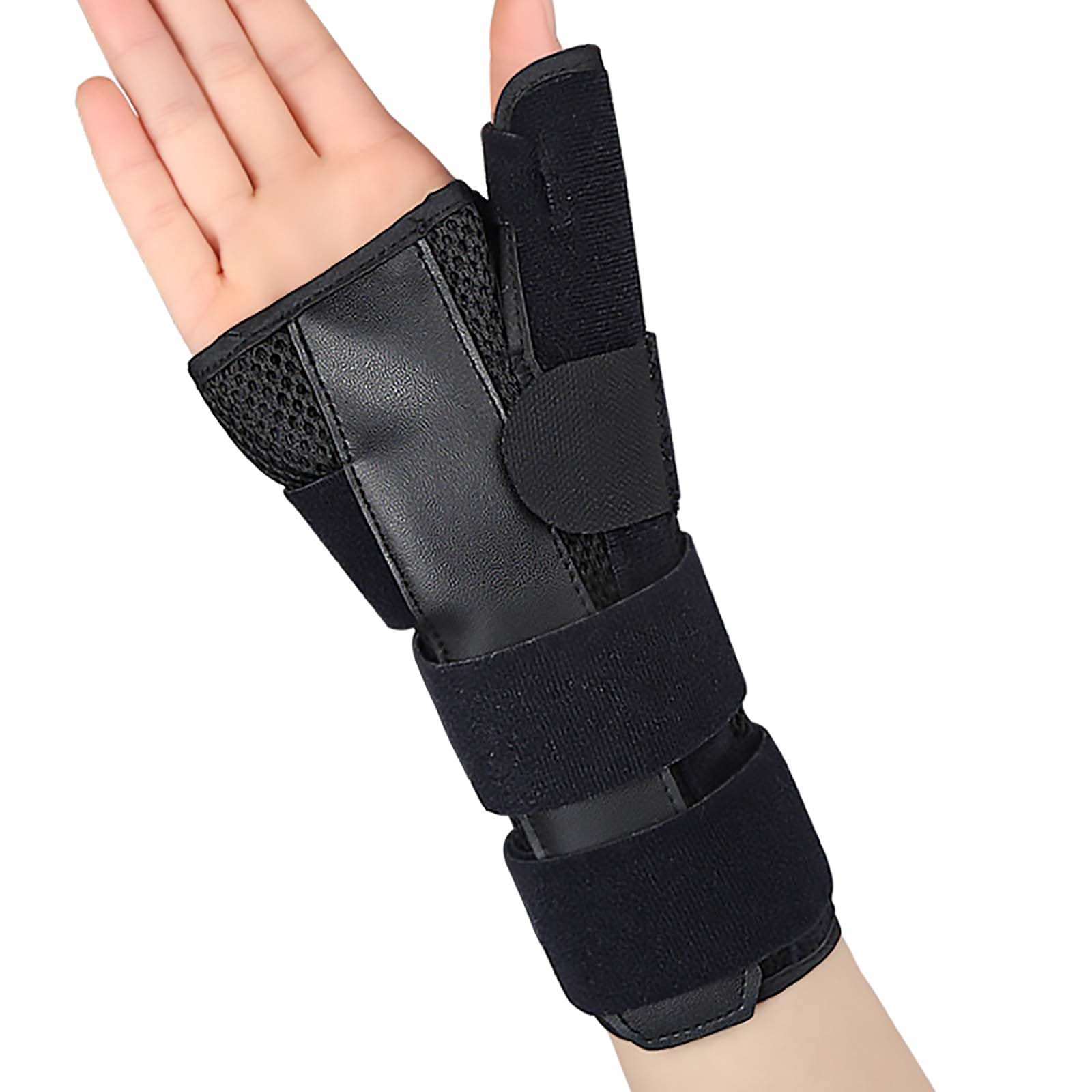 HAILM Supporto per Pollice & Stabilizzatore Polso, Supporto Polso Regolabile Alluminio, Adatto Uomini e Donne, per Artrite e Tendinite, Sollievo Dolore Articolazioni (Nero),Right Hand
