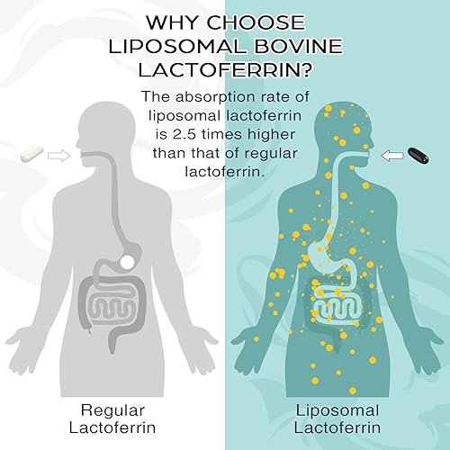 Miniatura 2 de Pepeior Lactoferrina liposomal 1000 mg Dieta  Lactoferrina maximizada  Un componente en el calostro  para absorción de hierro y función inmune