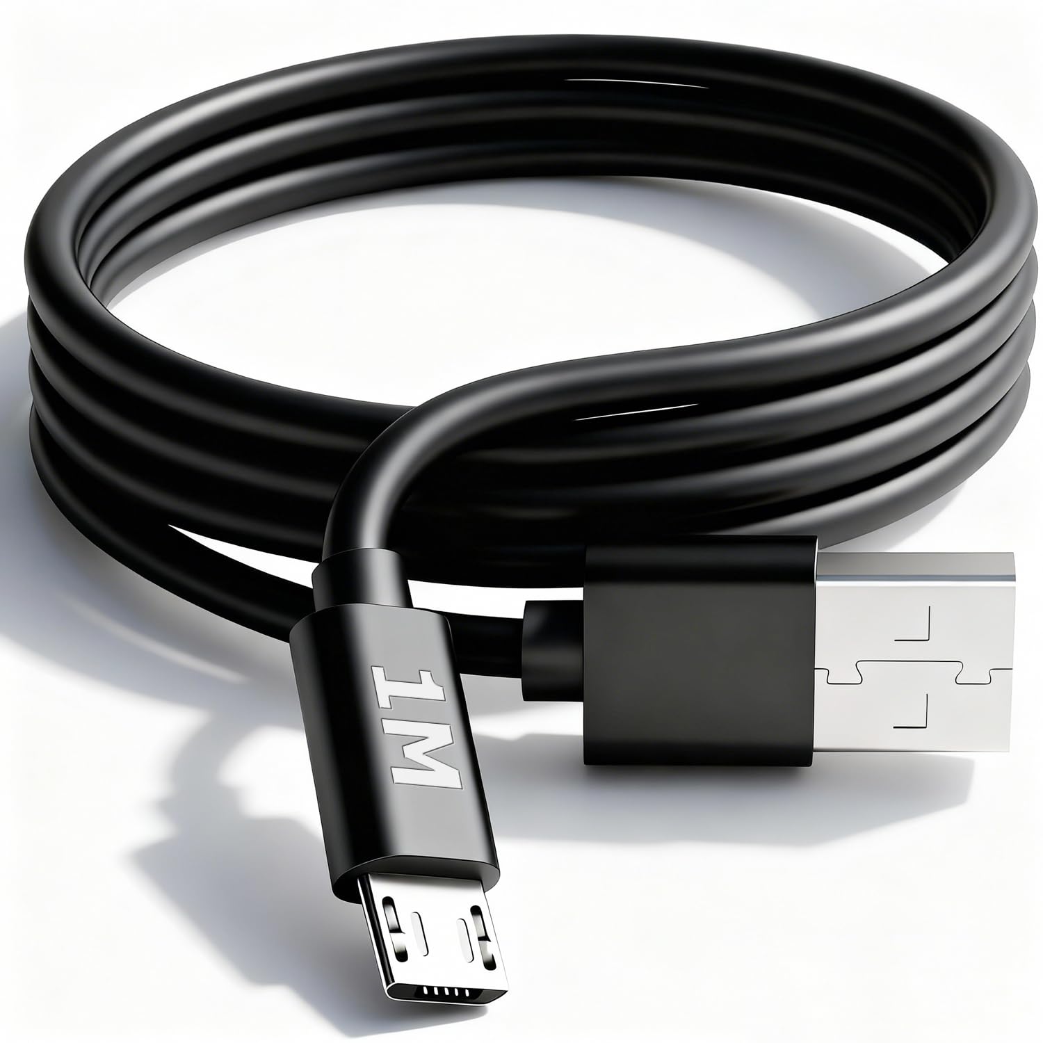 Ladekabel Micro USB Kabel Kurz 1M Kinderkamera Kabel Micro-USB auf USB A Datenkabel Kompatibel Gofunly, Hangrui,Polaroid, Goopow MicroUSB Port Fotoapparat Kinder Netzkabel Spielzeug Ladekabel Schwarz