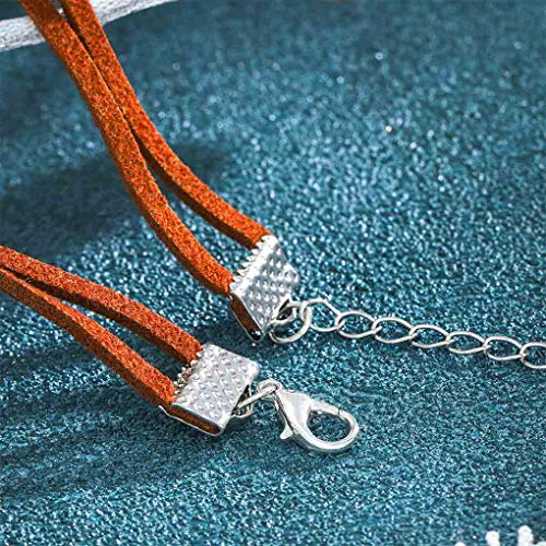 Olbye Layering Leather Necklace Leather Cord Necklace Choker Personal Everyday Necklace Jewelry for Women and Girls - Image 6