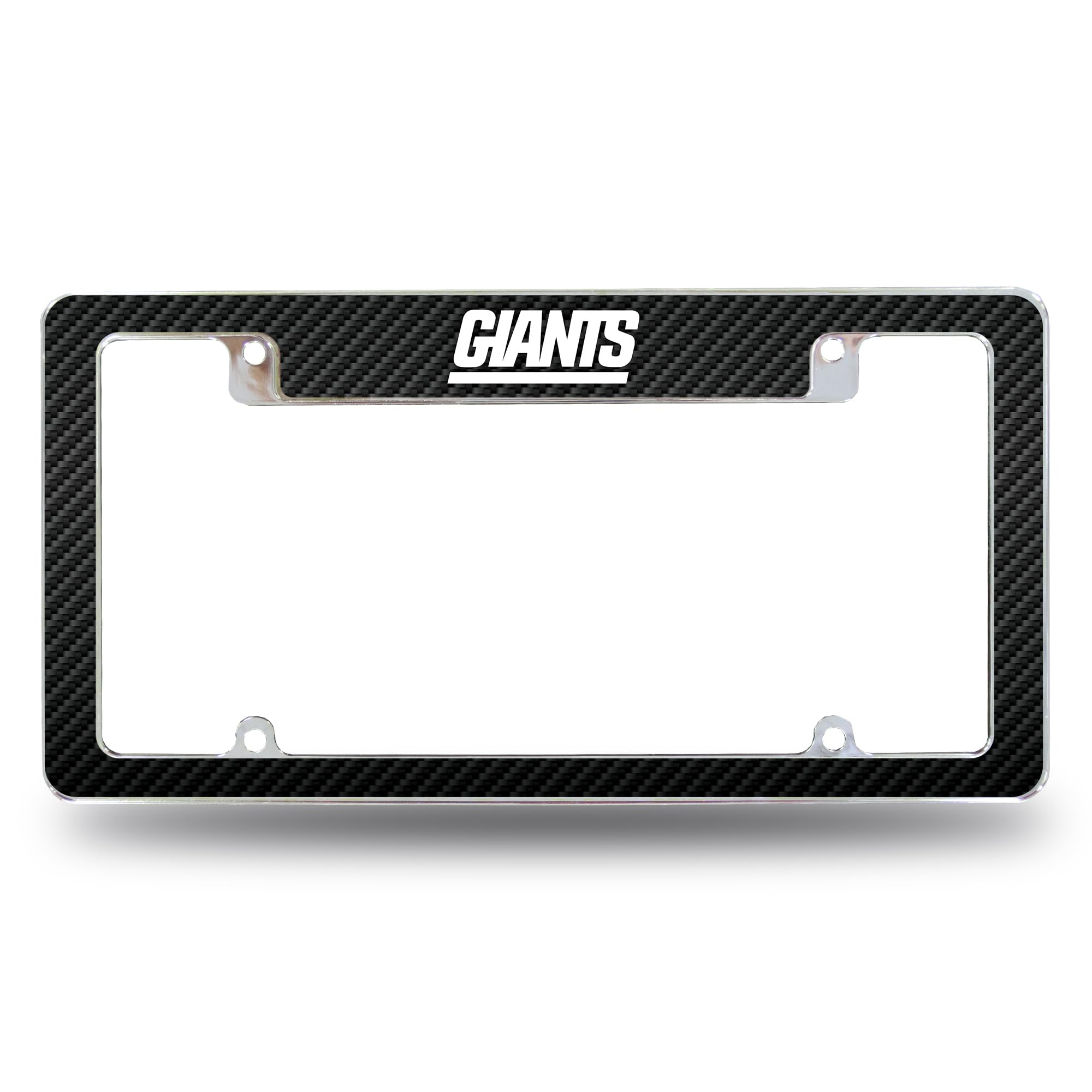 Rico Industries NFL New York Giants Black 12" x 6" Chrome All Over - auto accessories | Mubboo