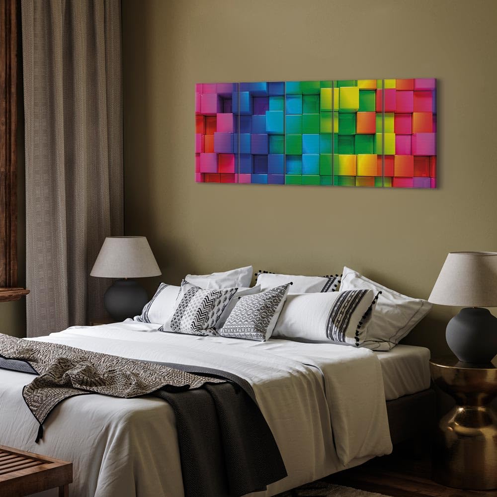 Murando - Akustikbild 3D Effekt 100x40cm 5 Tlg Bilder