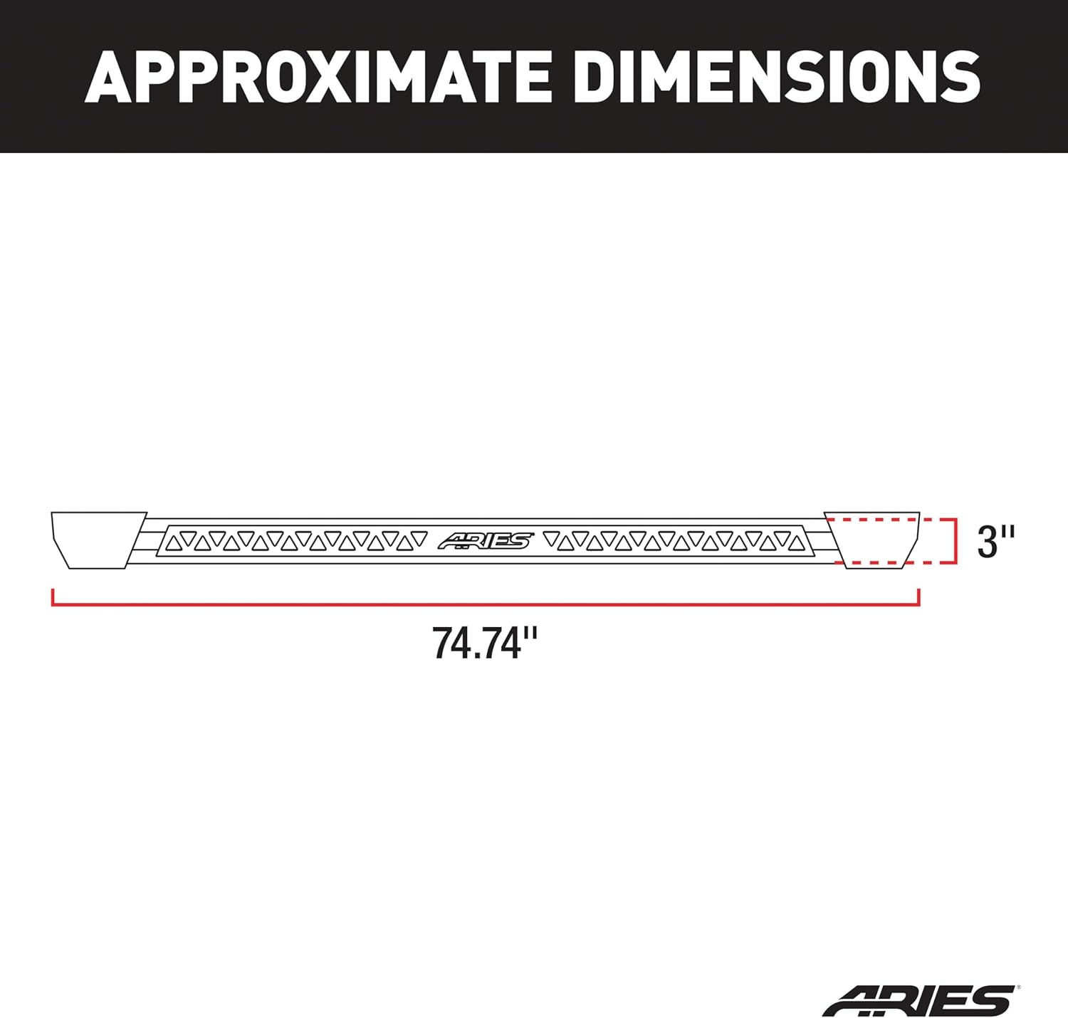 ARIES 2074101 Black Steel Rocker Step Guard Running Boards, Select Jeep Wrangler JK Unlimited