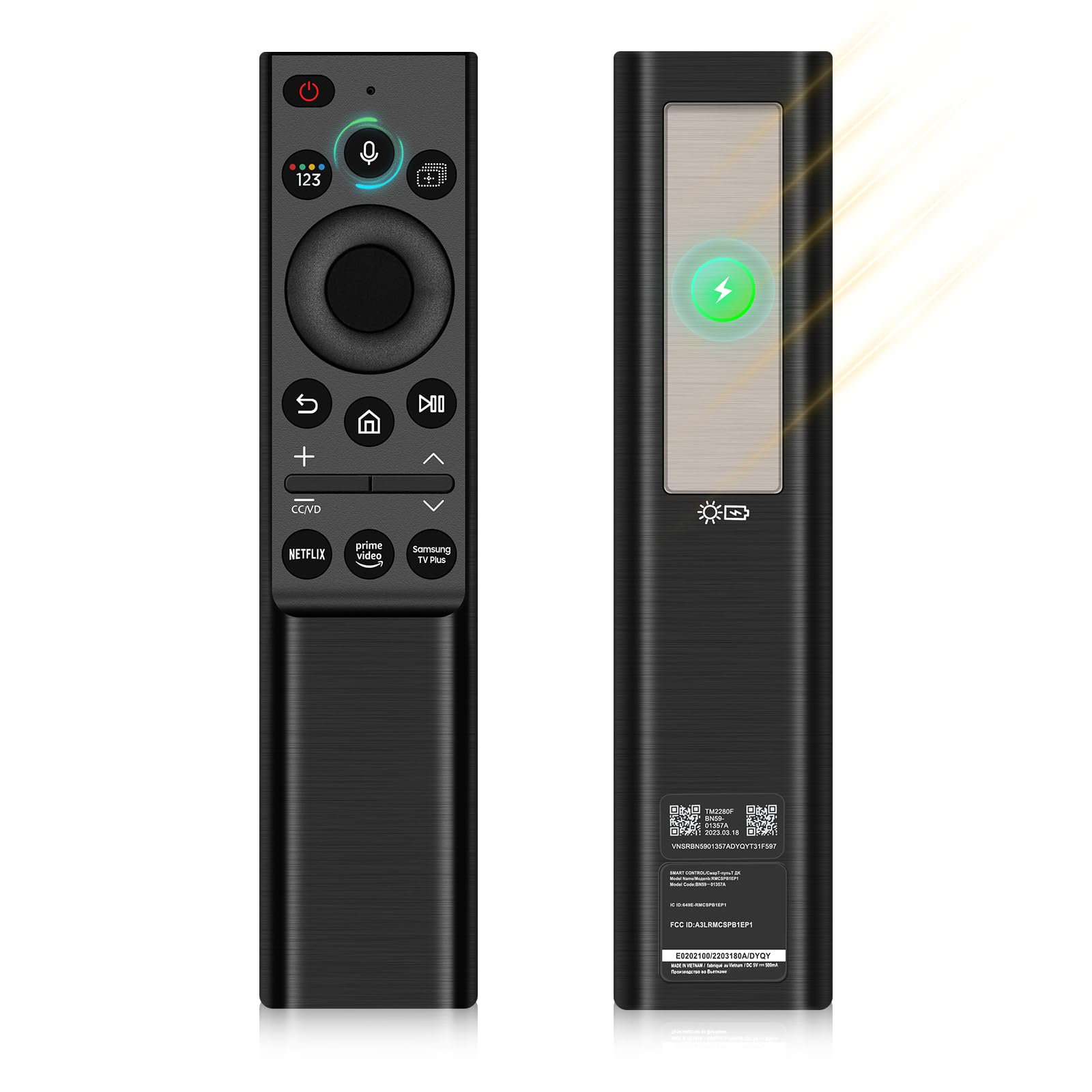 BN59-01357A Telecomando di ricambio per Smart TV Samsung Smart TV con voce e solare ricaricabile, The Frame Neo QLED 4K/8K UHD Smart TV