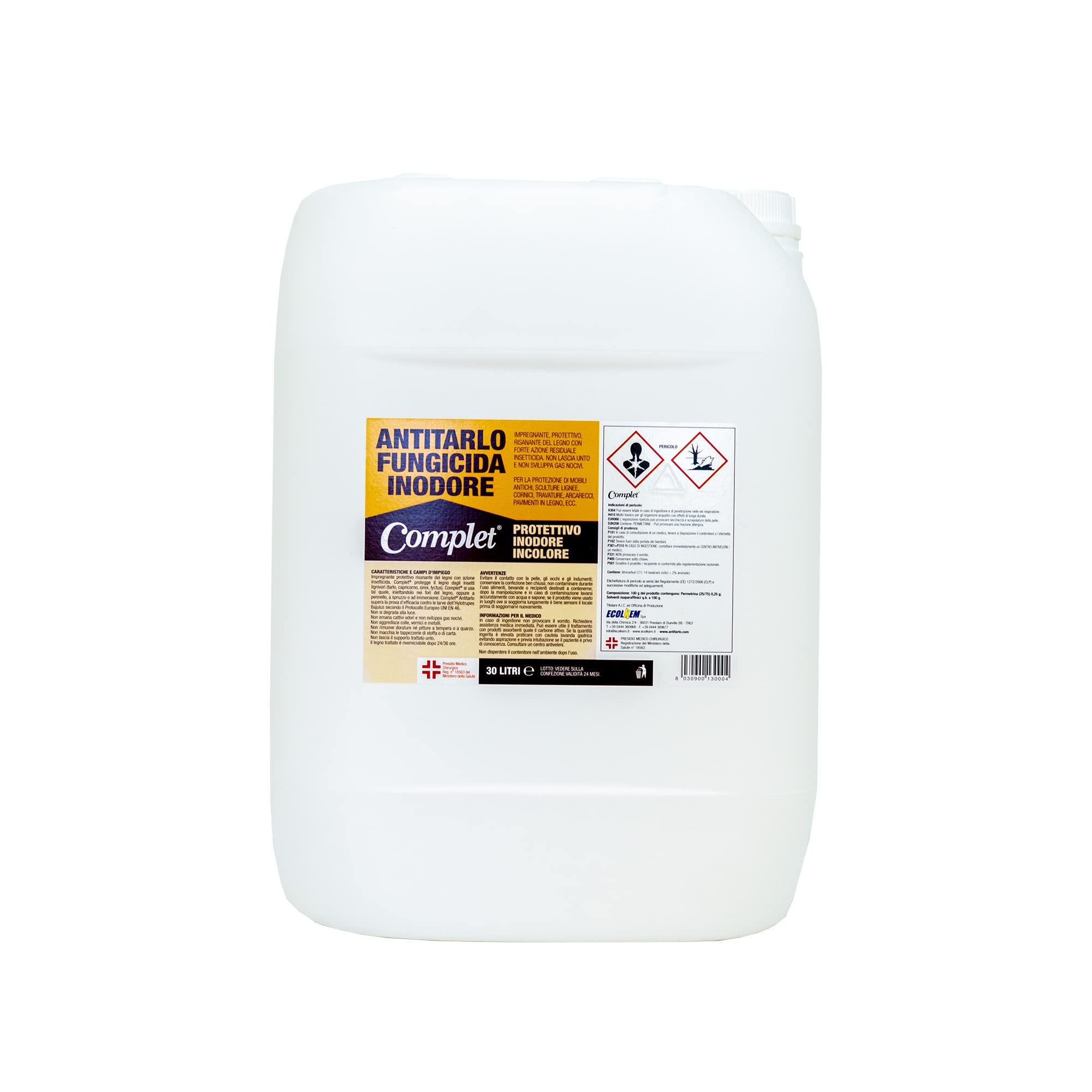 Complet Antitarlo Fungicida Protettivo Inodore Incolore - 30000 Ml