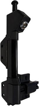 12 Inch Magnetic Gate Latch, Top Pull Pool Gate Safety Latch with Key Lock, Self-Latching Outdoor Gate Lock for Pool Fence, Garden & Backyard Gates, Black