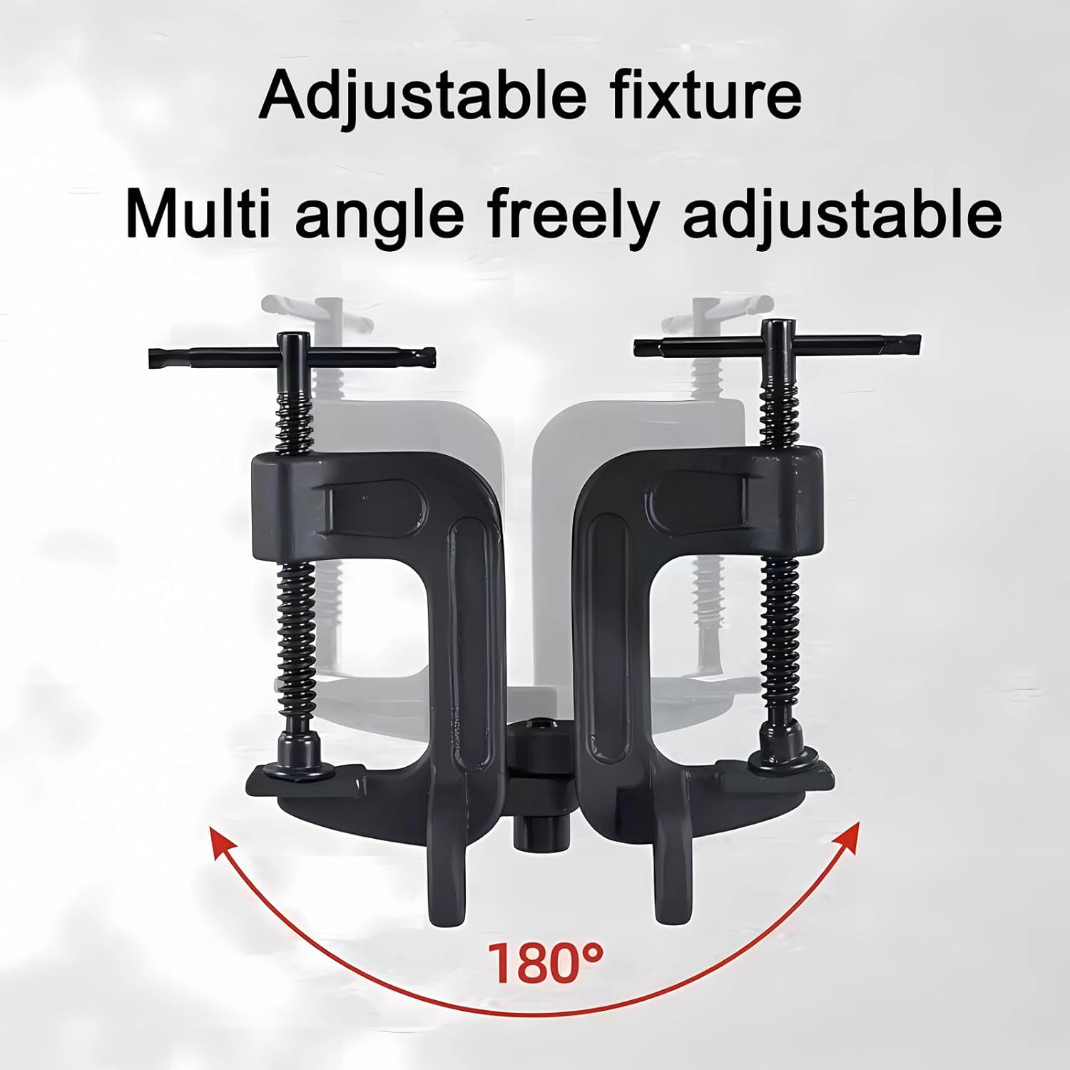 2-in-1 Adjustable Angle Clamp, 0-180° Heavy Duty Clamp Set, Detaches into Two Separate C-Clamps for Welding, Woodworking & Metalworking (Patent Pending)