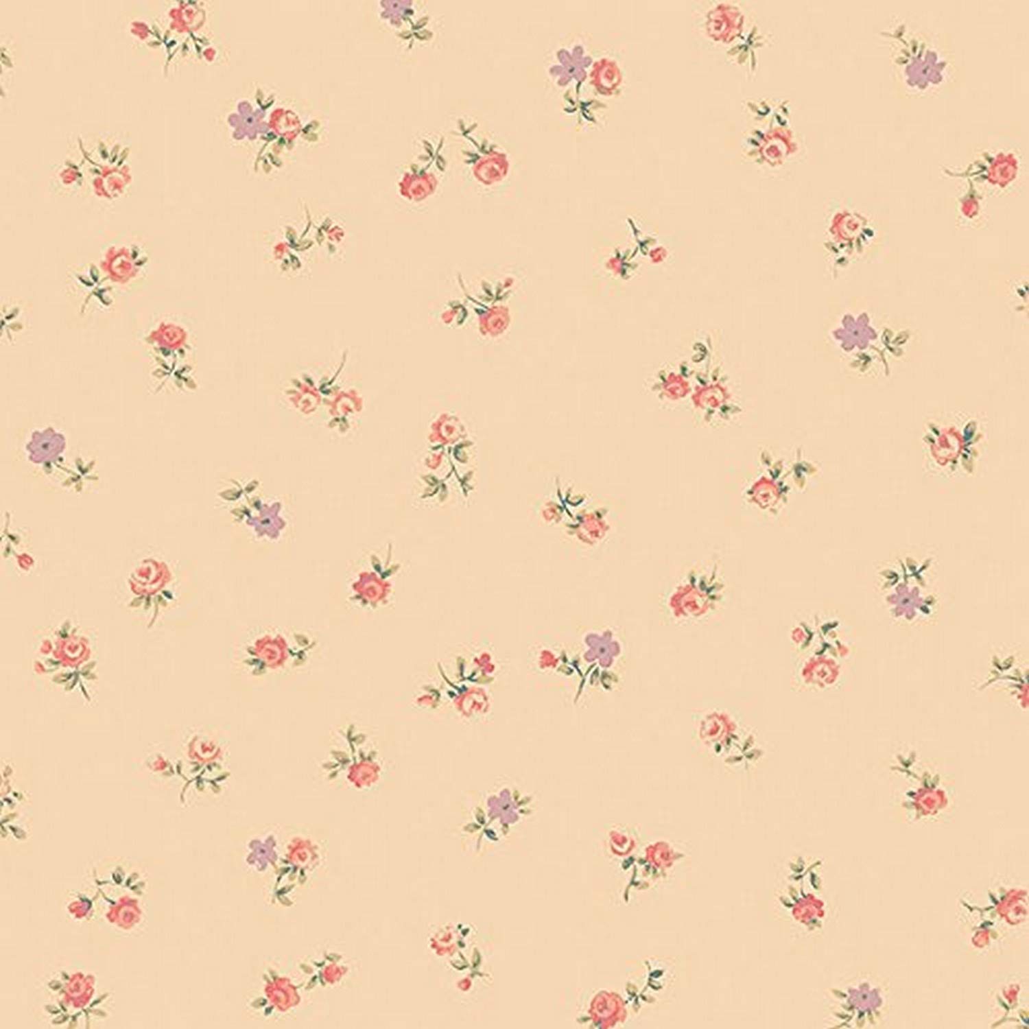 Manhattan comfort NWAB27650 Milford Series Vinyl Floral Spot Design Large  Wallpaper Roll, 20.5" W x 32.7' L, Beige/Cream/Red/Green/Pink/Purple - -  Amazon.com