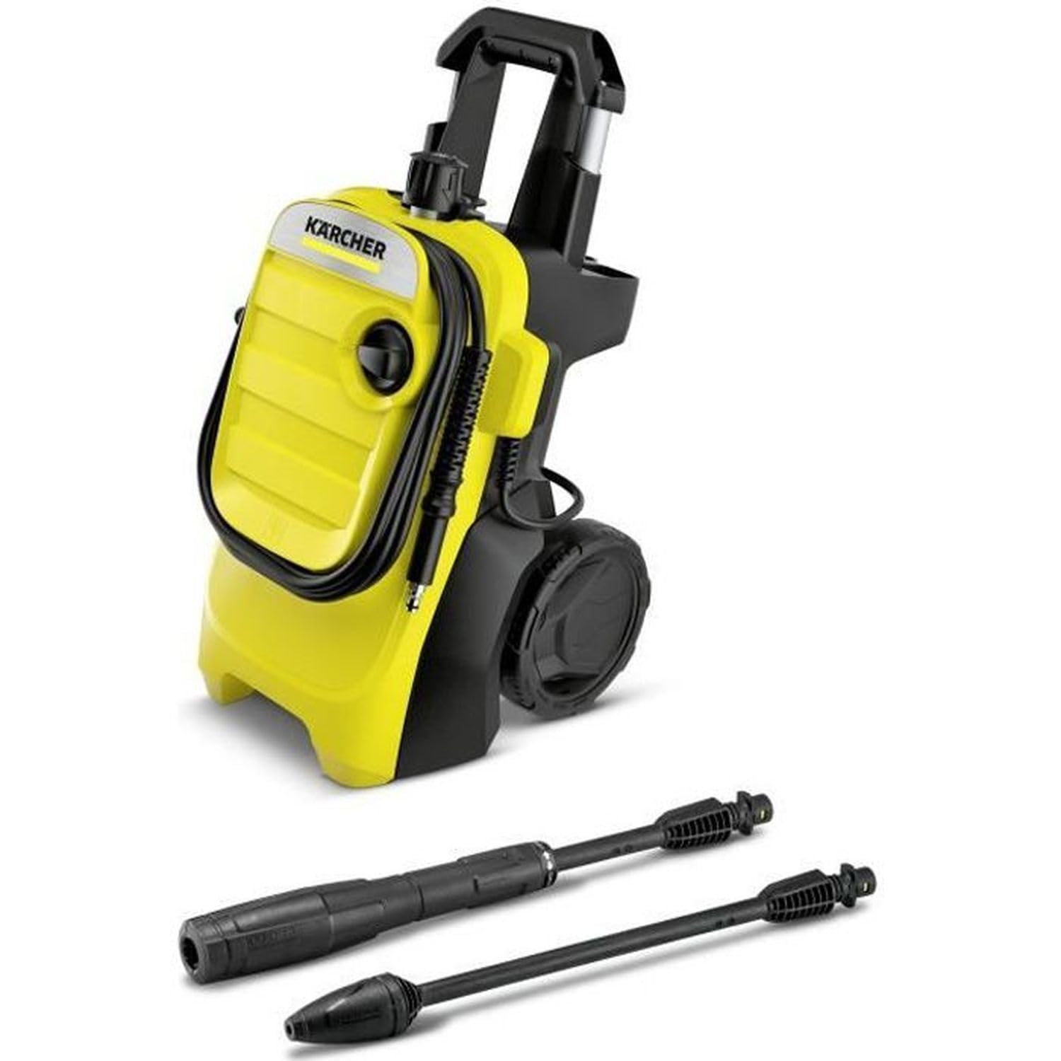 Kärcher Hidrolimpiadora K 4 Compact, presión: máx. 130 Bar, caudal: 420 l/h, Rendimiento: 30 m²/h, Filtro de Agua, Peso: 11 kg, Manguera y Pistola de Alta presión, Boquilla Turbo, Lanza pulverizadora GreenCircle Certified: Certified Environmental Facts Label GreenCircle Sustainable Energy Practices