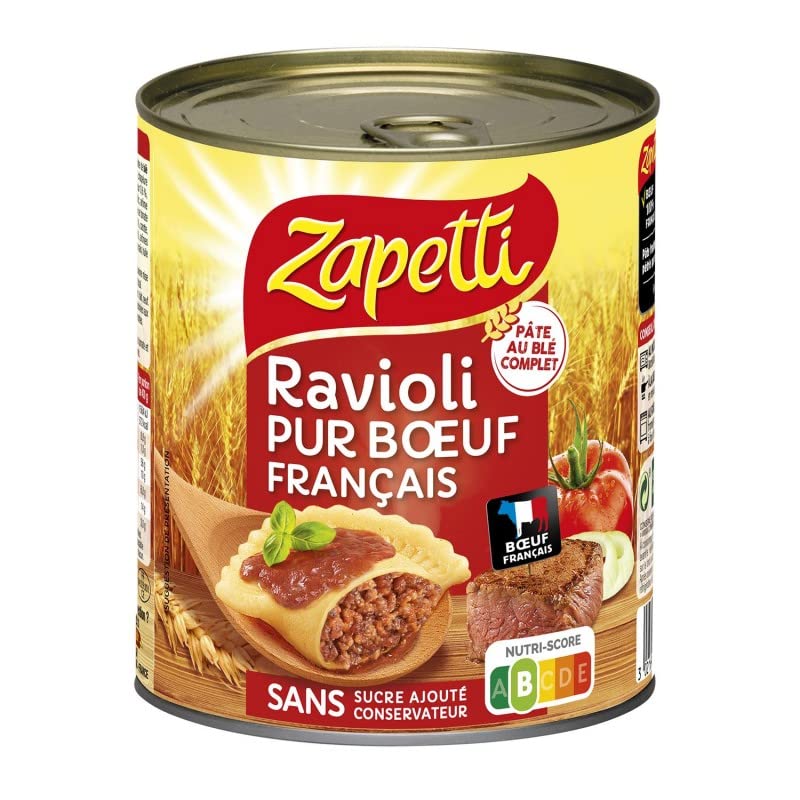 ZAPETTI - Ravioli Pur Boeuf Francais 800G - Lot De 4 - Offre Special