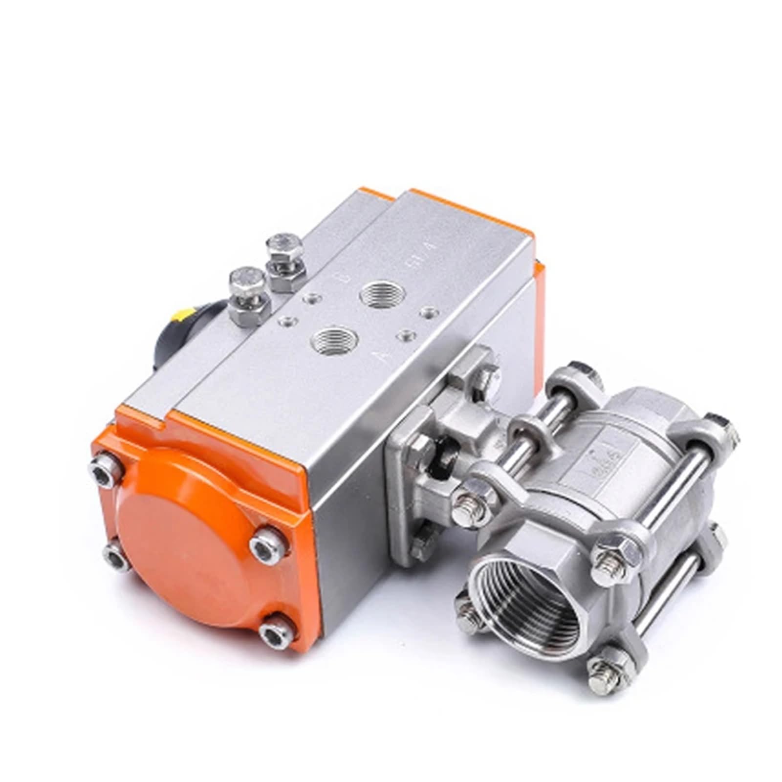 Vanne à boisseau sphérique pneumatique en acier inoxydable 304 pour automatisation