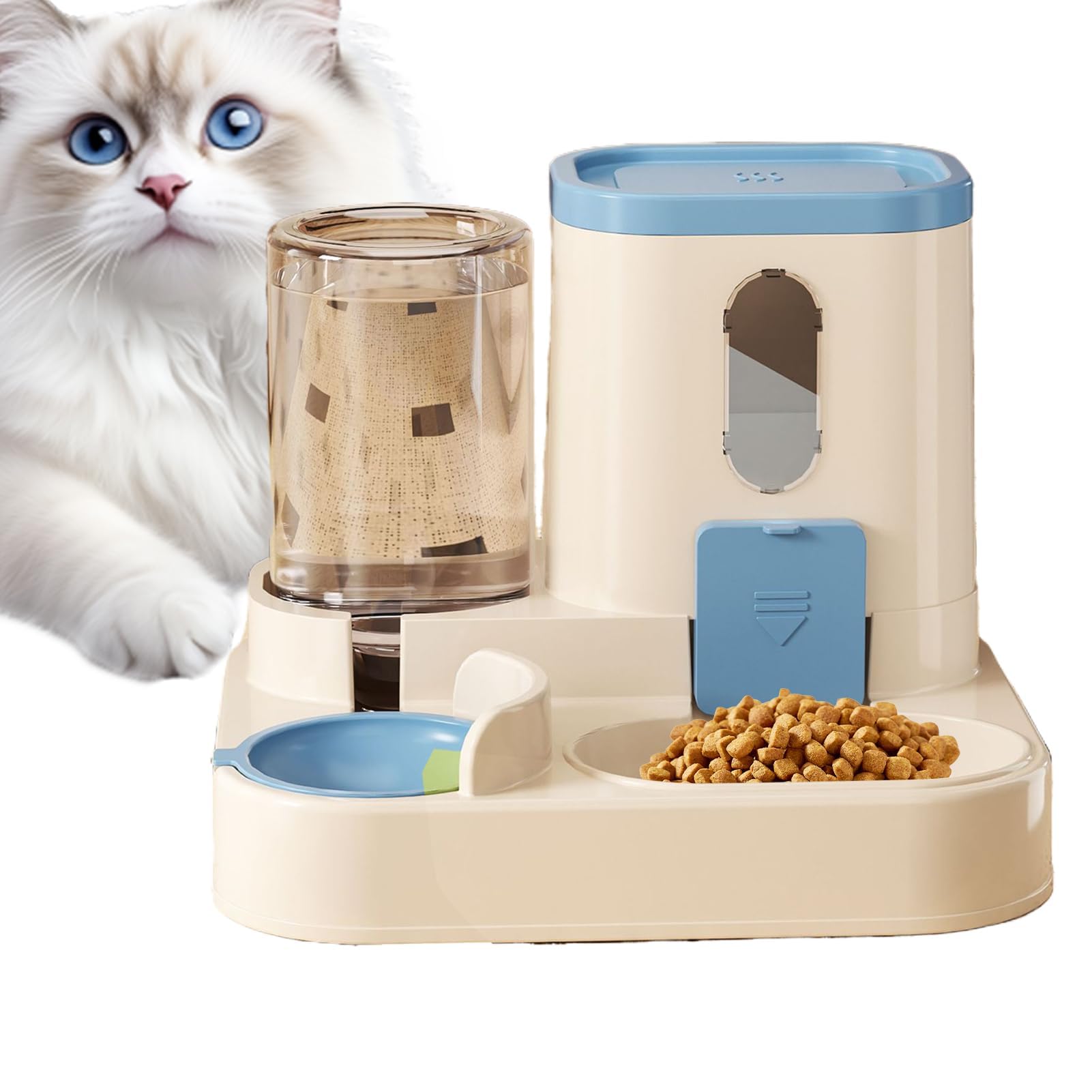 Distributore di cibo e ciotola for acqua for gatti