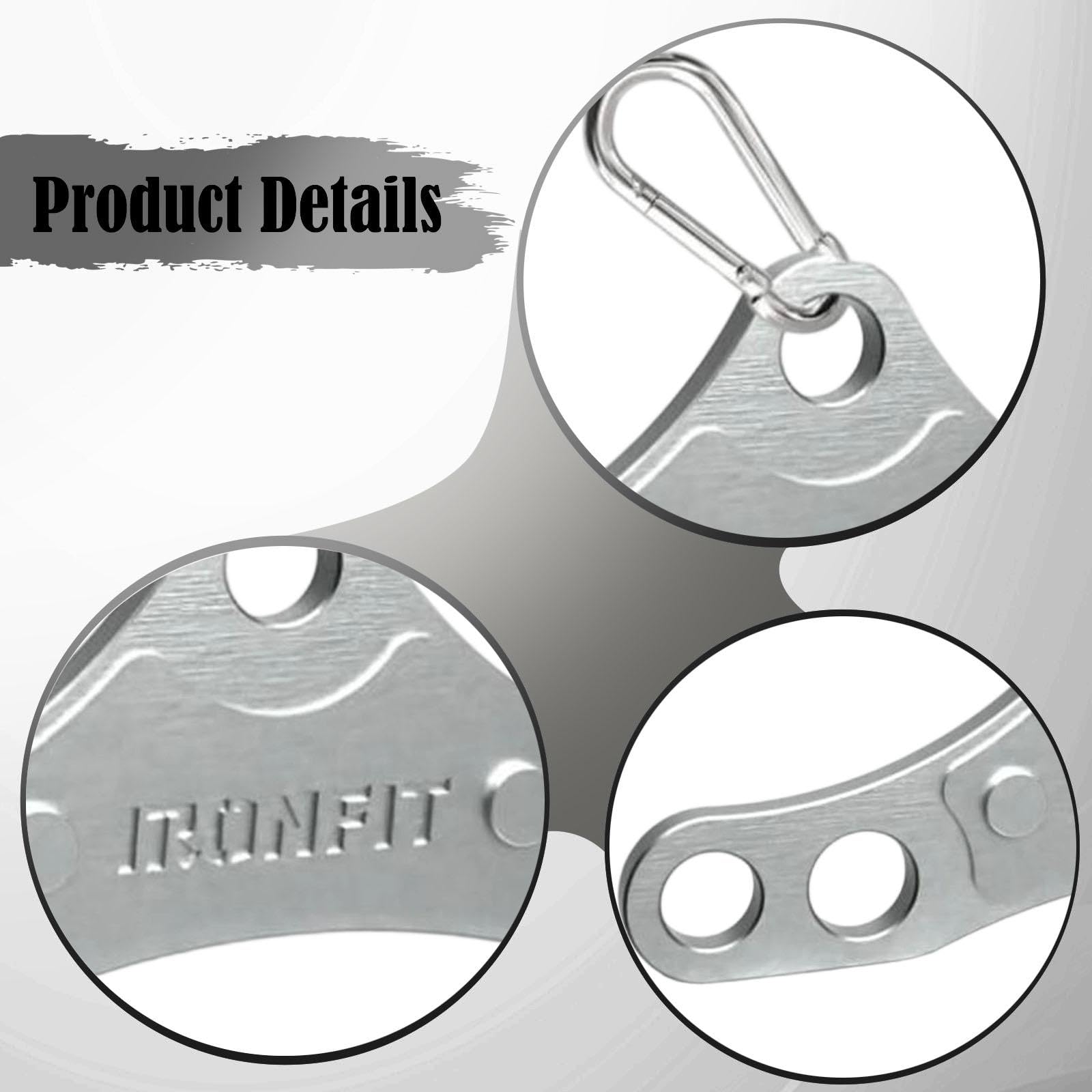 Gralara Piastra Adattatriceda da Singola Puleggia in Acciaio Inossidabile 304 da 8 Mm, Adattatore Semplice per Puleggia da Fitness di Un Design a Doppia Uscita per Pulldown LAT, Tricipiti, Bicipiti