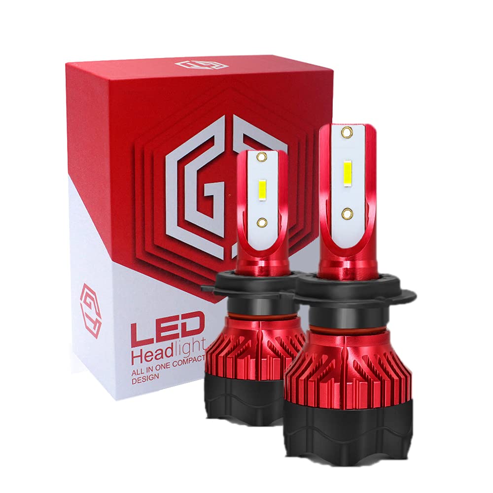 H13 9008 LED Headlight Bulbs Low Beam High Beam,GT 60W 10000LM Headlights Conversion Kit 3 times brighter than Pure Halogen Bulbs,with Cooling Fan Design,1 Pair