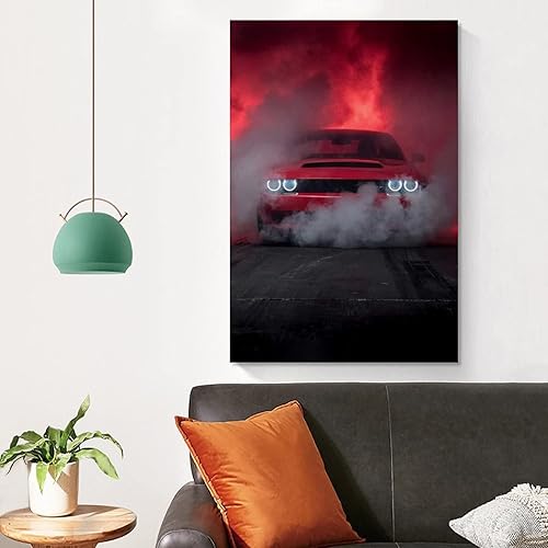 Miniatura 4 de Maisuimaoyi JDM - Póster de auto musculoso Challenger, pintura decorativa, lienzo, arte de pared, póster de sala de estar, dormitorio, pintura de 16