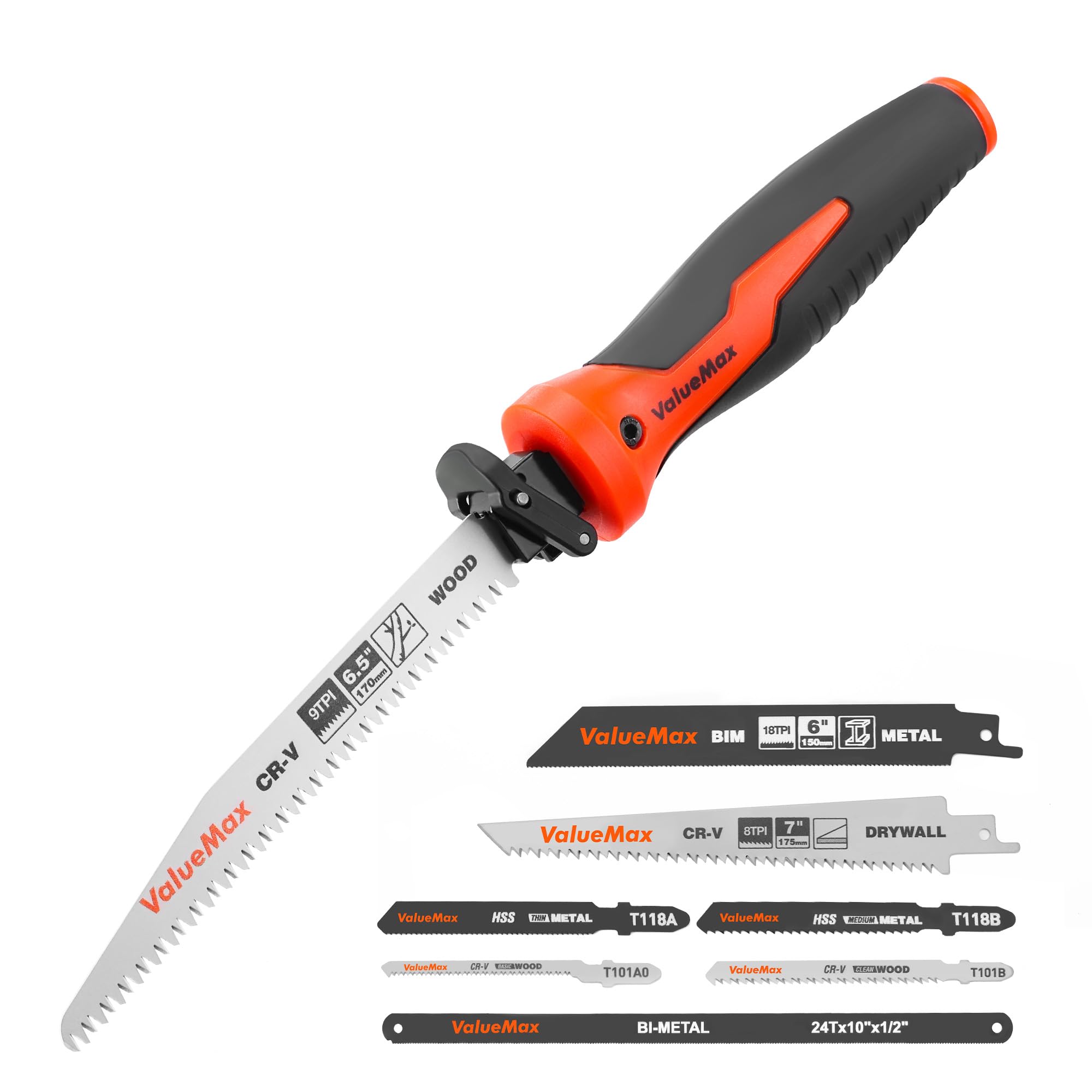 ValueMax 8-in-1 Hand Saw with Quick Blade Replacement Design