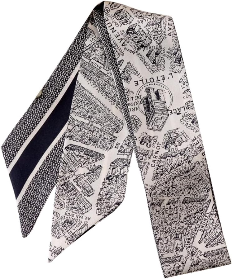 JERLA 100% Mulberry silk Scarf Head Hair Ribbon Handbag Handle wrap Tie Bundle Neckerchief Scarf for women