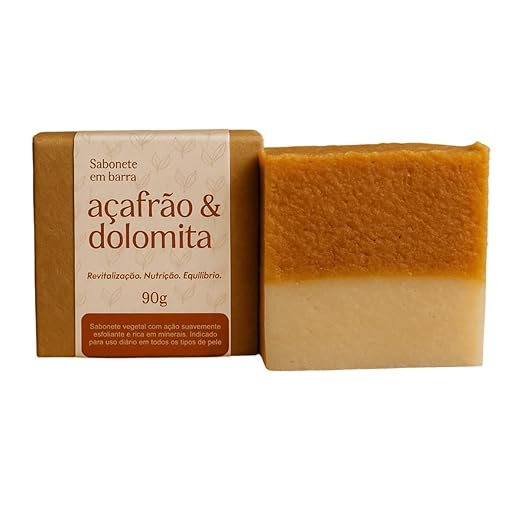Sabonete de Açafrão Natural Artesanal Depilatório com Óleos Essenciais de Lavanda Redução de Pelos Banho Hidratação Corporal