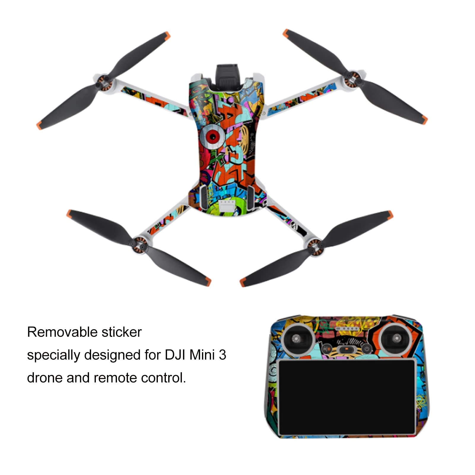 Kit Autocollant PVC Pour Drone Mini 3 – Anti-Rayures, Coupe Précise, Couleurs Vives – Skin Pour Drone Et Télécommande