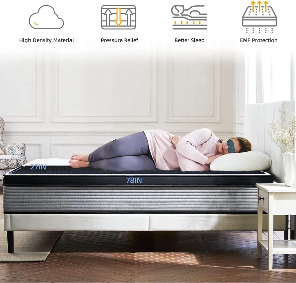 Grounding Mat for Bed Queen Size Full Body Grounding Sheets Breathable Mats with 15ft Cord for Better Sleep, Pain and Stress Relief (27x78in)