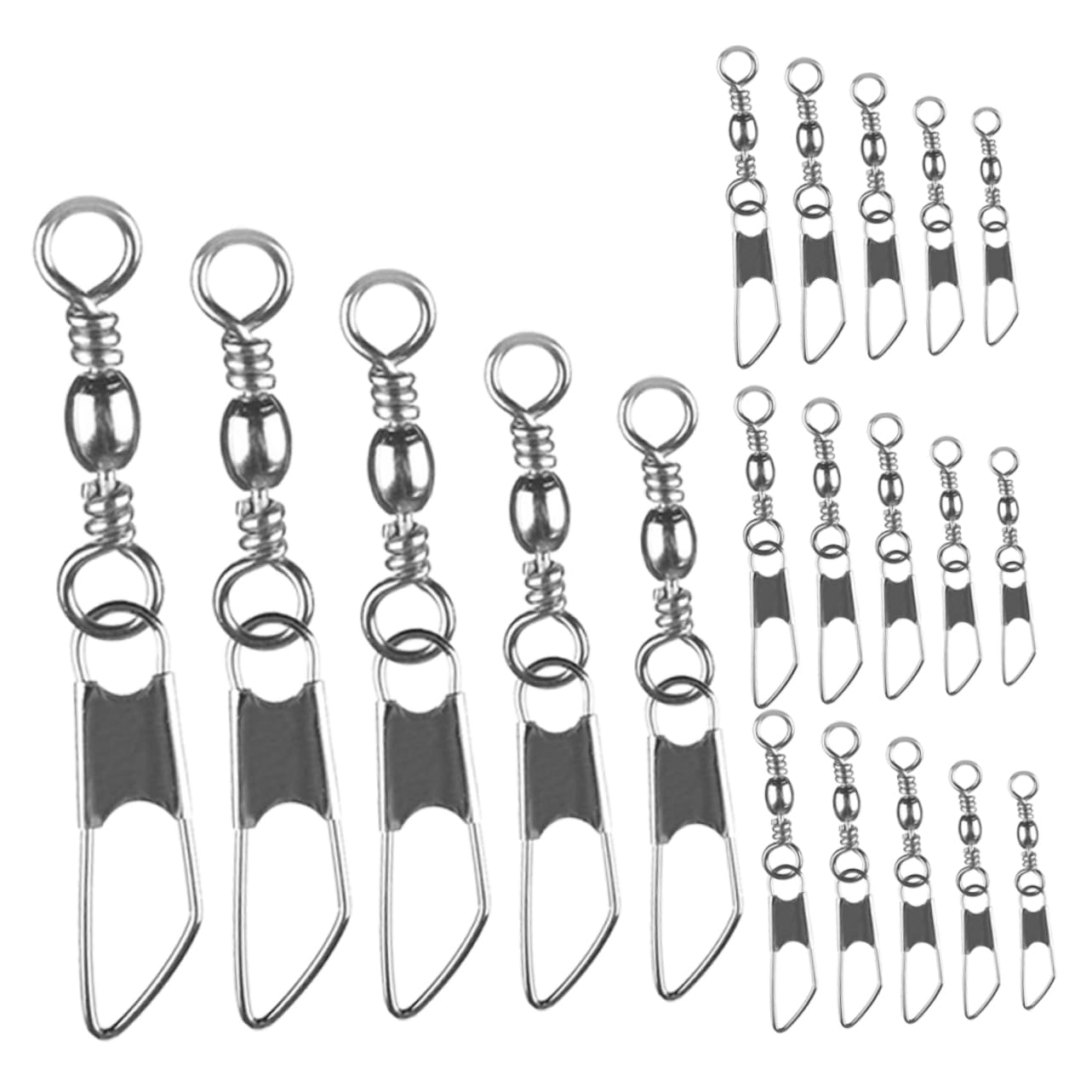 BESTonZON Ganci Girevoli con Perno per Attrezzi da Pesca Ad Anello A Otto Caratteri Ami da Pesca per Connettori da Pesca Anelli per Attrezzi da Pesca Girelle A Scatto con Cuscinetti A
