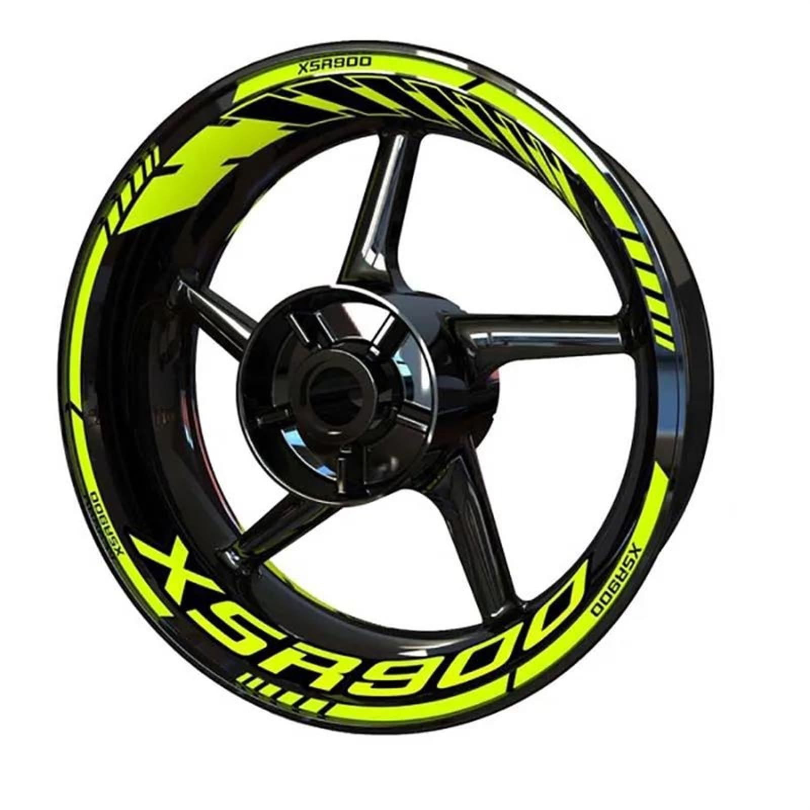 Motorcycle Hub Sticker Wheel Decal Rim Front and Rear Set for Yamaha Xsr 900 700 Decorative(Color2)