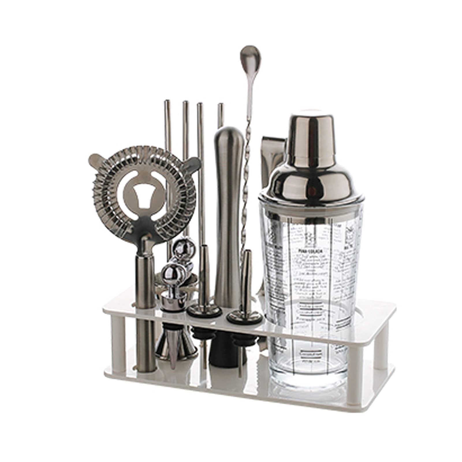 Juego de Coctelera Martini Shaker Cocktail Shaker Set,Perfect Home Bartender Kit para mezcla de bebidas,conjunto de herramientas de té de limón hecho a mano para la tienda de té de leche Agitador de C