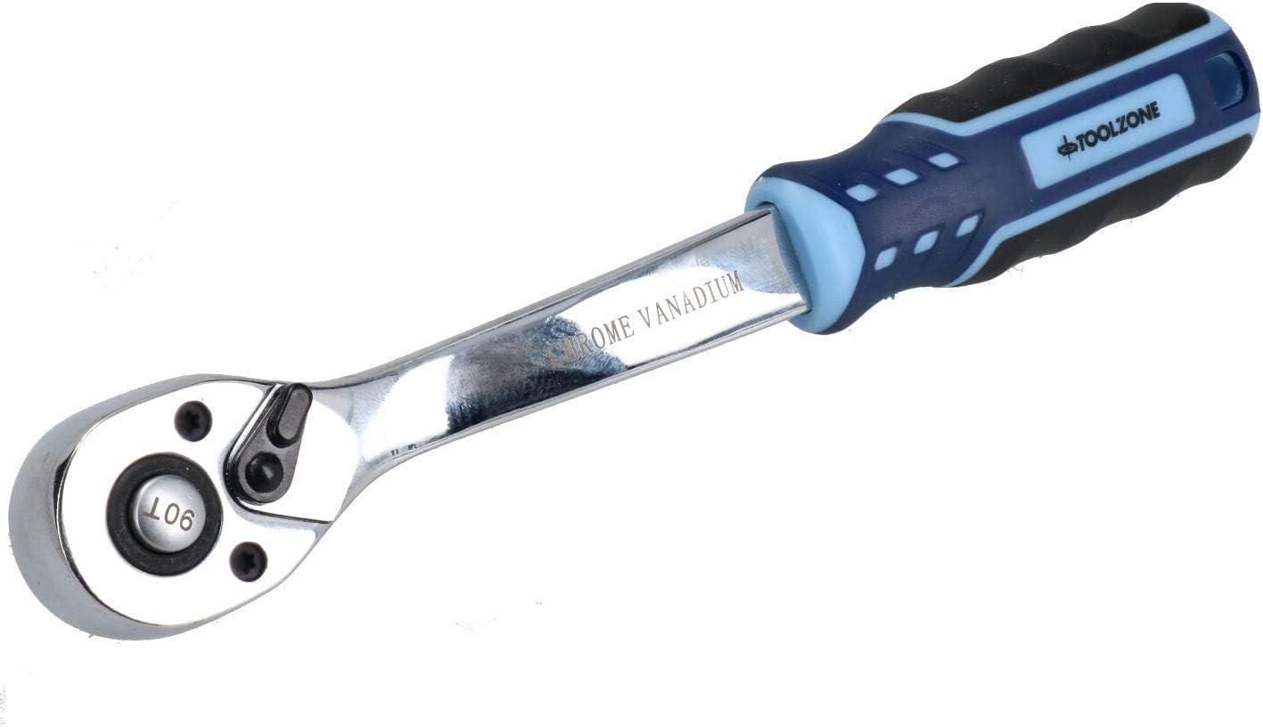 Extra Fine 90 Teeth Professional Ratchet 3/8"Dr Quick Release Socket Soft Grip