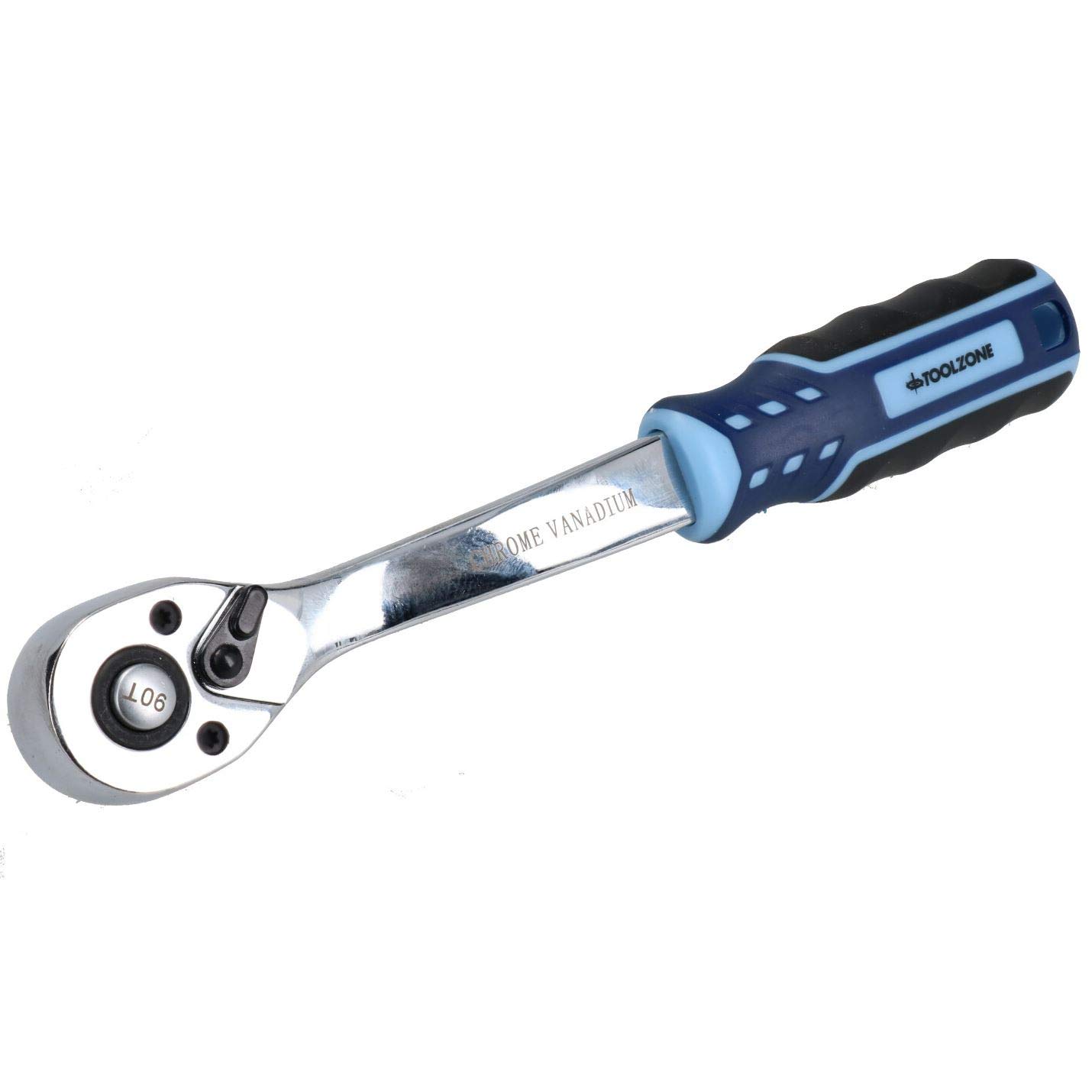 Profi-Ratschen-Set, 3-teilig – 1/4", 3/8", 1/2" Antrieb, 90 Zähne, Weicher Griff, Chrom-Vanadium-Stahl