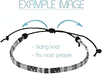 Vista 13 de Made by Nami Juego de 2 pulseras bohemias estilo surfista para mujeres y hombres, impermeables, ajustables, trenzadas, juego de 2 para estilo étnico