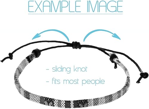 Vista 13 de Made by Nami Juego de 2 pulseras bohemias estilo surfista para mujeres y hombres, impermeables, ajustables, trenzadas, juego de 2 para estilo étnico