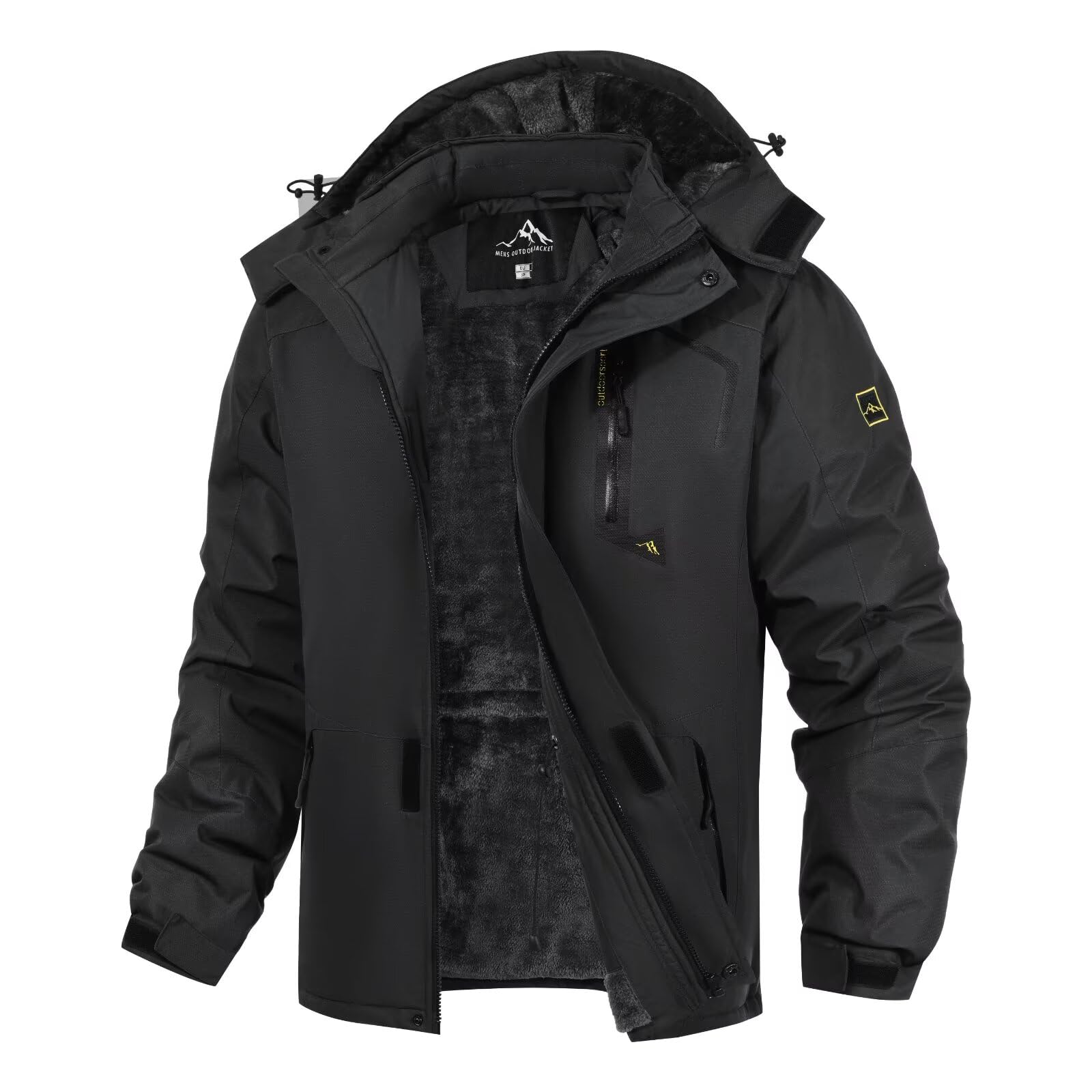 Hombres Impermeable Chaqueta con Capucha Desmontable