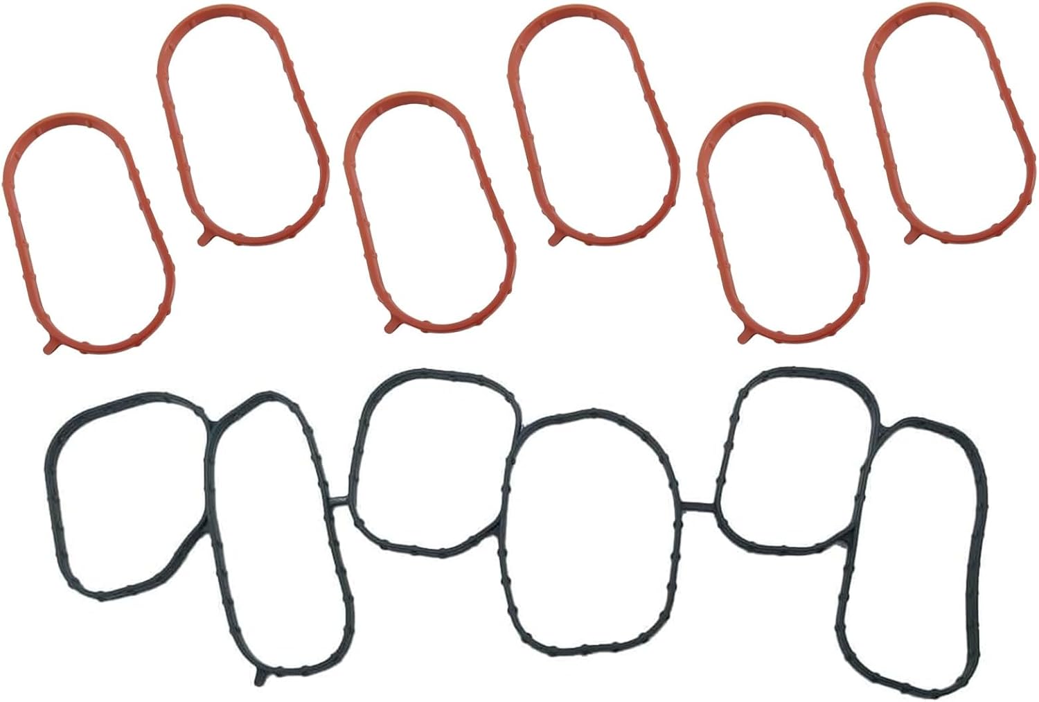 Intake Inlet Manifold Gasket Seal Set Upper and Lower for 2012-2025 Hyundai Kia Genesis w/ 3.3L or 3.8L V6 Engine, Replaces OEM 29215-3CFA1, 28215-3CFA0, 10056