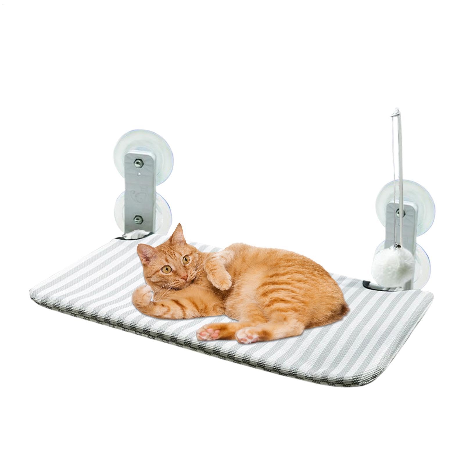 Katzenhängematte Fürs | Tragbarer, Bequemer Fensterplatz Für Katzen | Kabellose Liege Mit Integriertem Kissen Für Katzenbett, Balkon, Zimmer, Terrazza Und Garten