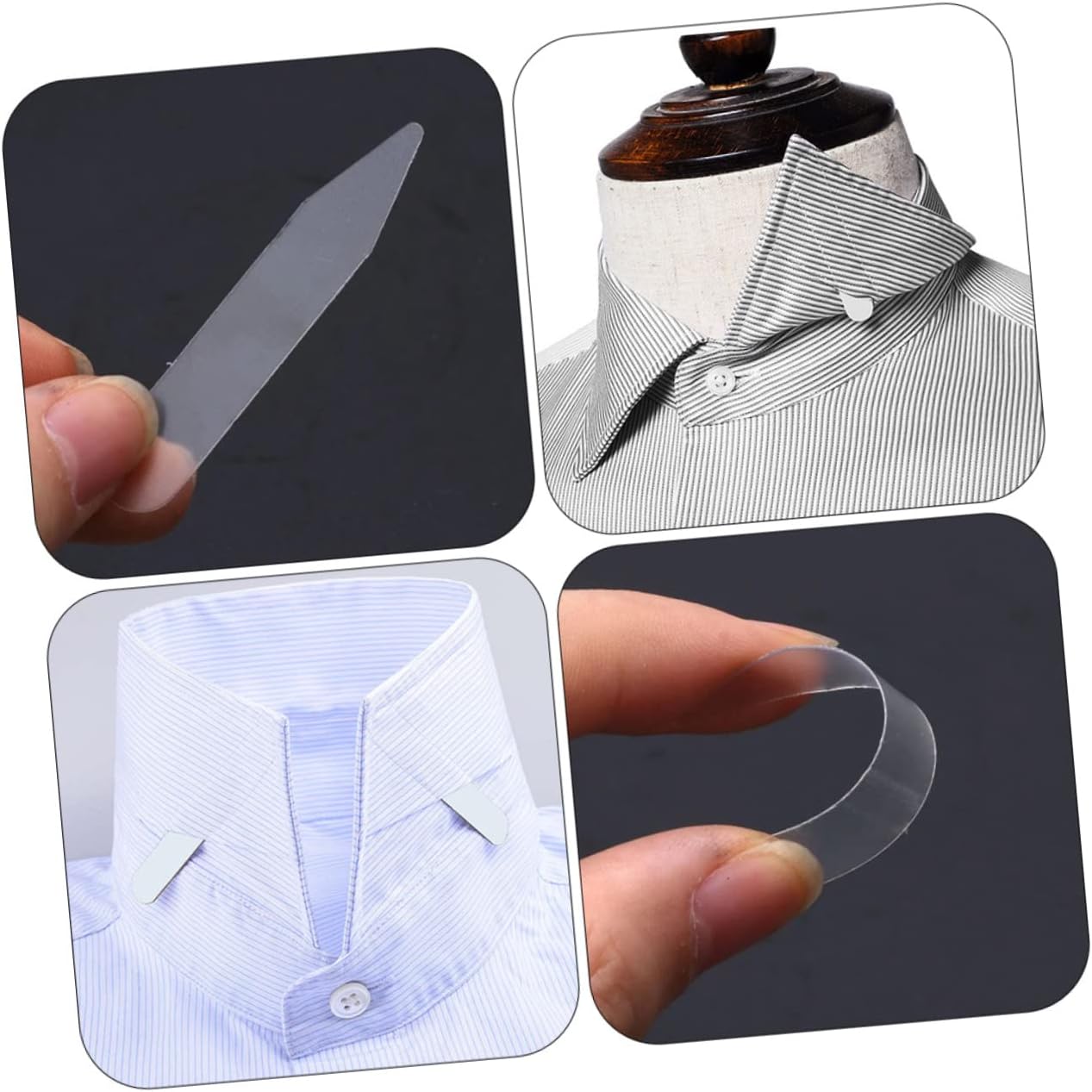 300pcs Collar Stay Insert Clips for Shirts Durable Pet Material Collar Support for Men Women Includes All Day