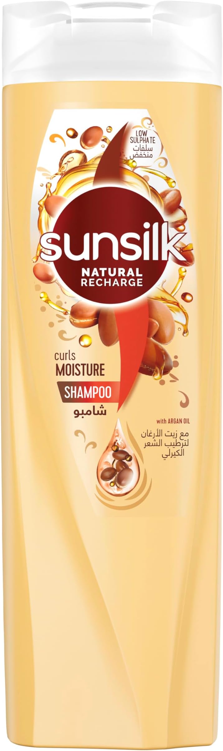 SUNSILK Shampoo, For Deep Nourishing, Curl Definition With Argan Oil, Low Sulphate, 400ml