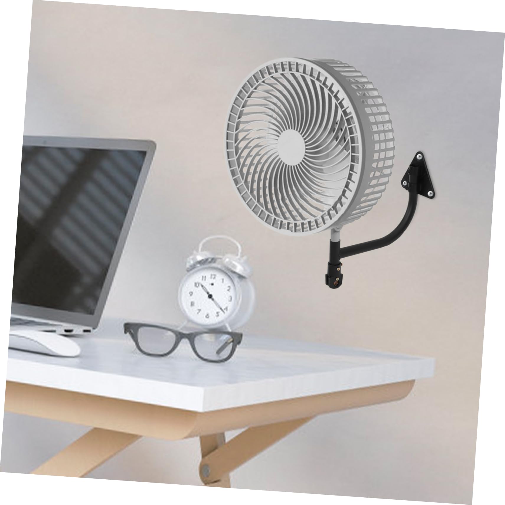 SHINEOFI Adaptador en Hierro Tubo Kit Ventilador de Techo para Negro Pie y Soporte Oscilante Verano Uso Industrial Decoracion