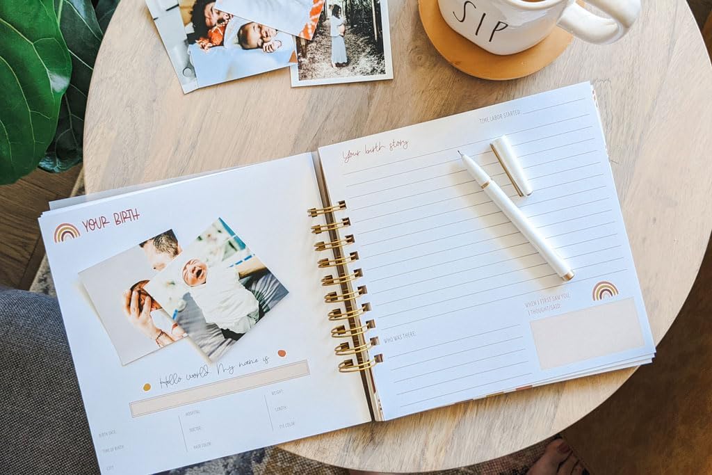 Neutral Rainbow Baby Memory Book - A Photo Journal and Album For Documenting Baby's First Year, Gender Neutral LGBTQ Friendly