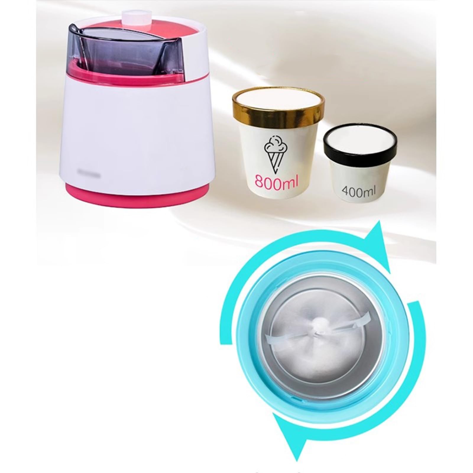 gelatiera autorefrigerante Macchina for gelato for uso domestico Piccola macchina for gelato completamente automatica Macchina for gelato fatta in casa Macchina for gelato alla frutta fresca Gelatiera