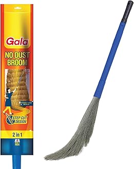 No Dust Floor Broom- (Freedom from New Broom Dust- Bhusa) 2-in-1 - with Extendable Handle (1)