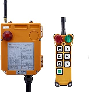 6 Double Speed Button F24-6D Industrial Remote Control Transmitter Stop Button AC/DC (1 Transmitter+1 Receiver, 12V)